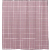 Mauve en witte ruitjes douchegordijn (Voorkant)