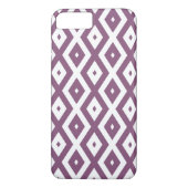 Mauve en witte ruitvormig patroon Case-Mate iPhone case (Achterkant)