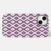 Mauve en witte ruitvormig patroon Case-Mate iPhone case (Achterkant (horizontaal))