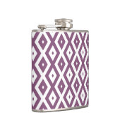 Mauve en witte ruitvormig patroon heupfles (Rechts)