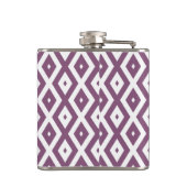 Mauve en witte ruitvormig patroon heupfles (Achterkant)