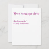 Mauve en witte ruitvormig patroon RSVP kaartje (Achterkant)