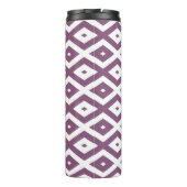 Mauve en witte ruitvormig patroon thermosbeker (Achterkant)