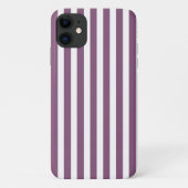 Mauve en witte snoepjes strepen Case-Mate iPhone case (Achterkant)