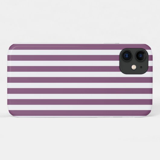 Mauve en witte snoepjes strepen Case-Mate iPhone case (Achterkant (horizontaal))