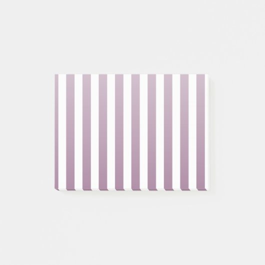 Mauve en witte snoepjes strepen post-it® notes (Voorkant)