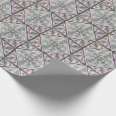 Mauve en zwart Abstract Cadeaupapier (Hoek)