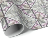 Mauve en zwart Abstract Cadeaupapier (Rol Hoek)