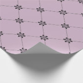 Mauve en zwart  Pattern Cadeaupapier (Hoek)