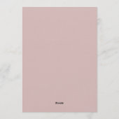 Mauve Ethische Boheemse Bruiloft Kaart (Achterkant)