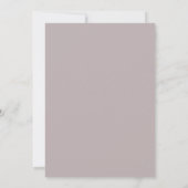Mauve Ethische Romatische Bruiloft Kaart (Achterkant)