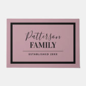 Mauve-familie monogram deurmat (Voorkant)