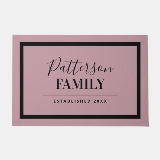 Mauve-familie monogram deurmat (Voorkant)