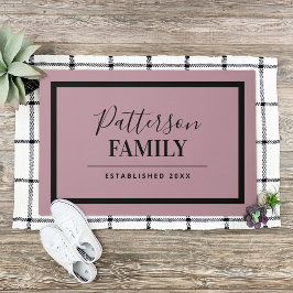 Mauve-familie monogram deurmat