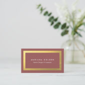 Mauve Faux Gold Visitekaartje (Staand voorkant)