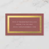 Mauve Faux Gold Visitekaartje (Achterkant)