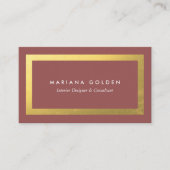 Mauve Faux Gold Visitekaartje (Voorkant)