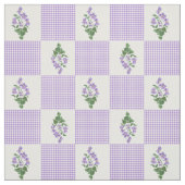 Mauve Faux Patchwork Sweet Violets Fabric Stof (Swatch)