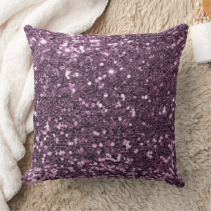Mauve Faux Sequin Glitter Sierkussen