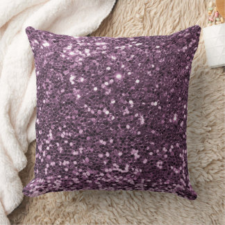 Mauve Faux Sequin Glitter Sierkussen
