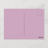 Mauve Fijne Glanzende Briefkaart voor Speciale Ber (Achterkant)