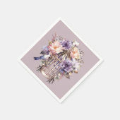 Mauve Finery Paarse Roze Blauwe Vogelkooi Douche Servet (Hoek)