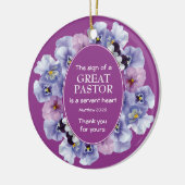 Mauve Floral BEDANK U Pastor Appreciation Keramisch Ornament (Links)