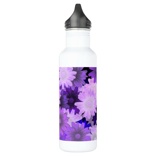 Mauve floral design waterfles  (Links)