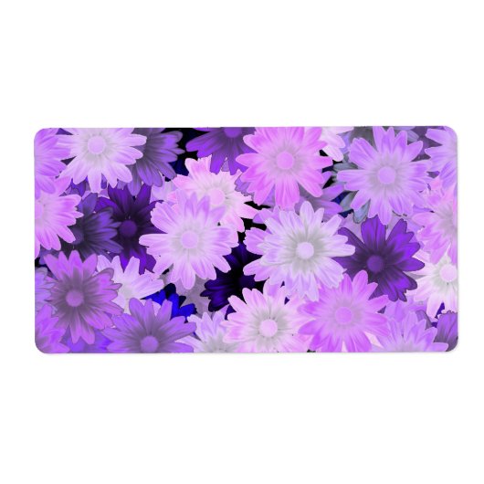 Mauve floral etiket (Voorkant)