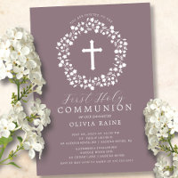 Mauve Floral Girls First Community