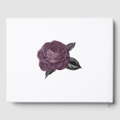 Mauve Floral Glam Gothic Owls Wedding Gastenboek (Achterkant)