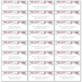 Mauve Floral Individuele gast Adresetiketten Sticker