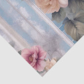 Mauve Floral nosegays Antiqued blauw Tissuepapier (Detail)