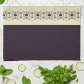Mauve Floral ontworpen Theedoek (Gevouwen)