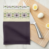 Mauve Floral ontworpen Theedoek (Quarter Fold)