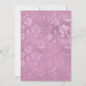 Mauve Floral Owls Gothic Bridesmaids Luncheon Kaart (Achterkant)