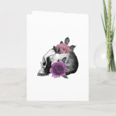 Mauve Floral Owls Gothic Wedding Programma (Achterkant)
