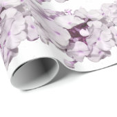 Mauve Floral Pattern Wrapping Paper Cadeaupapier (Rol Hoek)