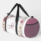 Mauve Floral Personalized Gym Duffel Bag Plunjezak (Rechterhoek)