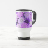 Mauve floral reisbeker (Voorkant rechts)