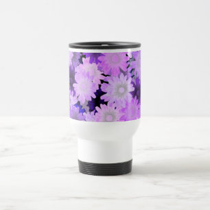 Mauve floral reisbeker