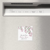 Mauve Floral Save the Date Magnet (Insitu (Vaatwasser))