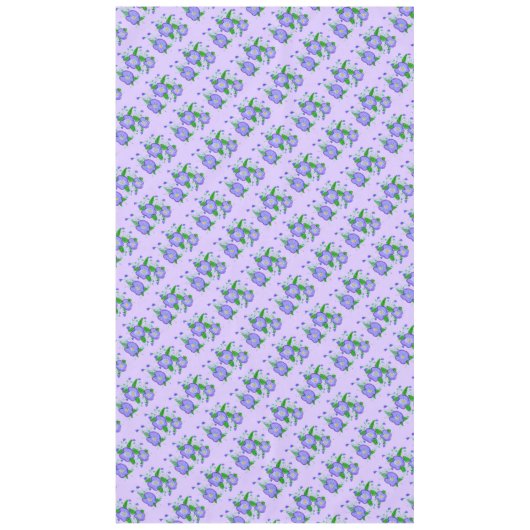 Mauve Floral Tablecloth Tafelkleed (Voorkant)