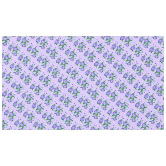 Mauve Floral Tablecloth Tafelkleed (Voorkant (Horizontaal))