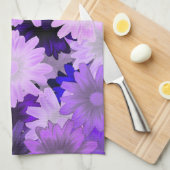 Mauve floral theedoek (Quarter Fold)