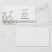 Mauve Floral Visitekaartjes (Voorkant / Achterkant)