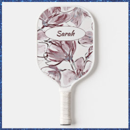  Mauve Floral Waterverf Pickleball Paddle