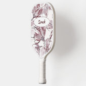  Mauve Floral Waterverf Pickleball Paddle (Links)