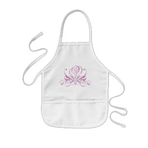 Mauve Flourish Roos Designer Bib Kinder Schort