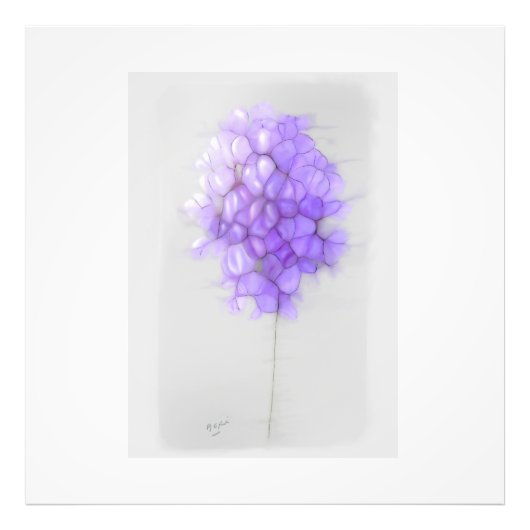 MAUVE FLOWER FOTO VERGROTING AFDRUK (Voorkant)